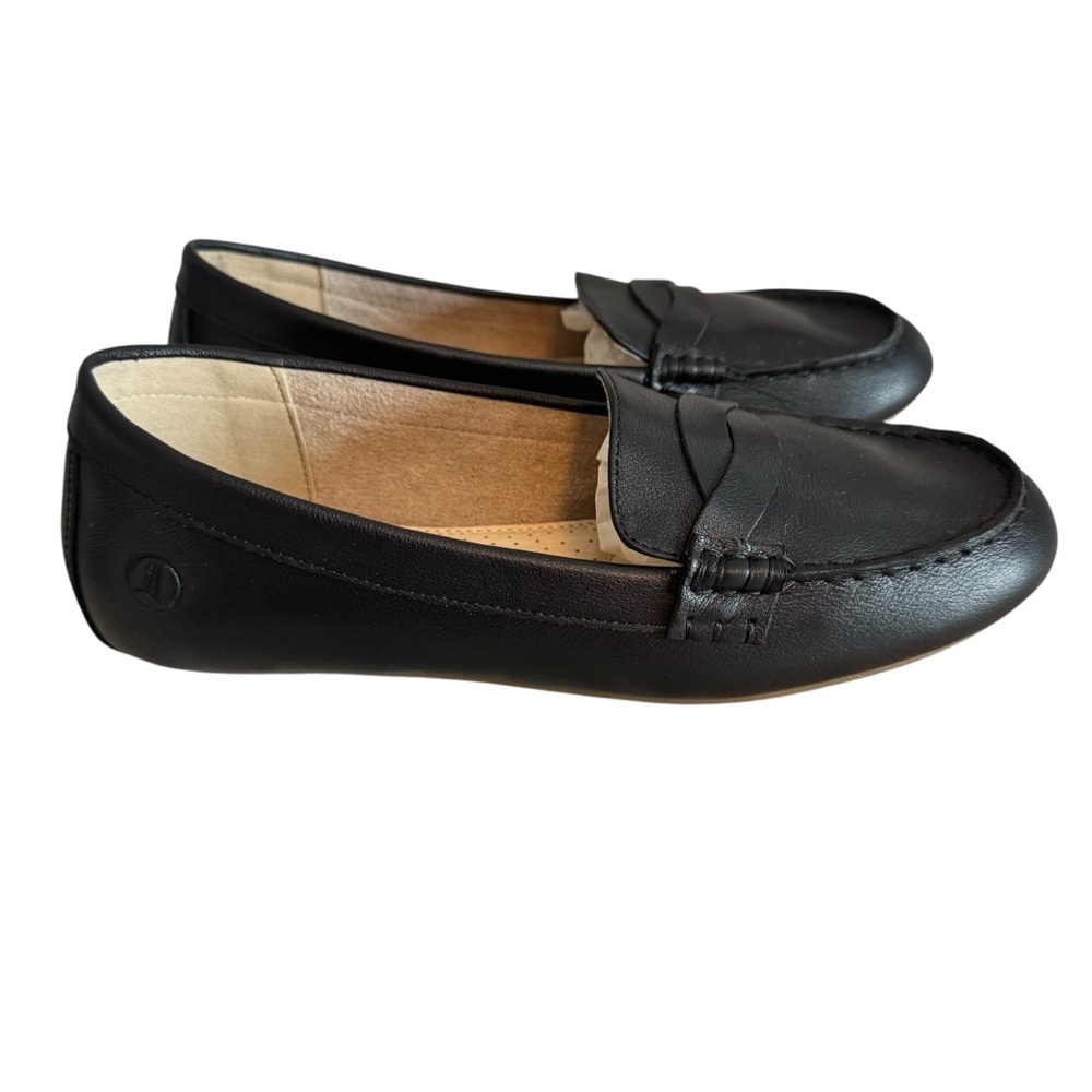 Lands’ End Women’s Comfort Slip On Black Leather Loafers Size 9 - Picture 2 of 8
